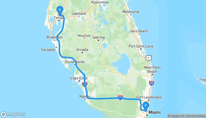 Route map from 12509 Tinsley Terrace Drive to 1478 Northwest 97th Street