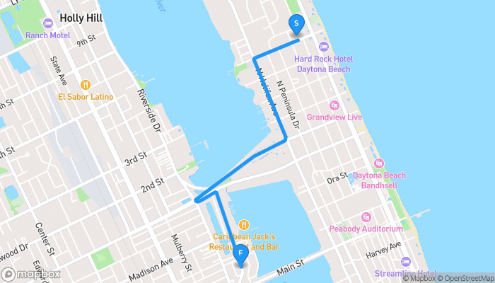 Route map from 517 University Boulevard to Health Insurance Associates