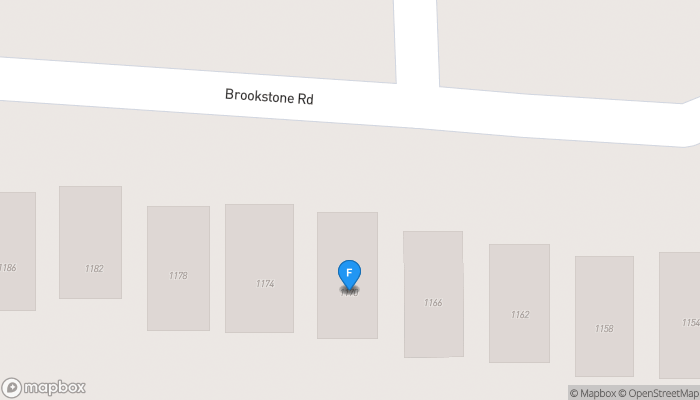 Route map from 1170 Brookstone Road to 1170 Brookstone Road